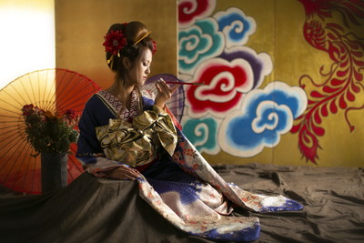 振袖と江戸花魁の写真1