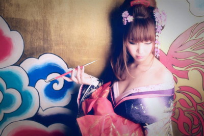 振袖と江戸花魁の写真2